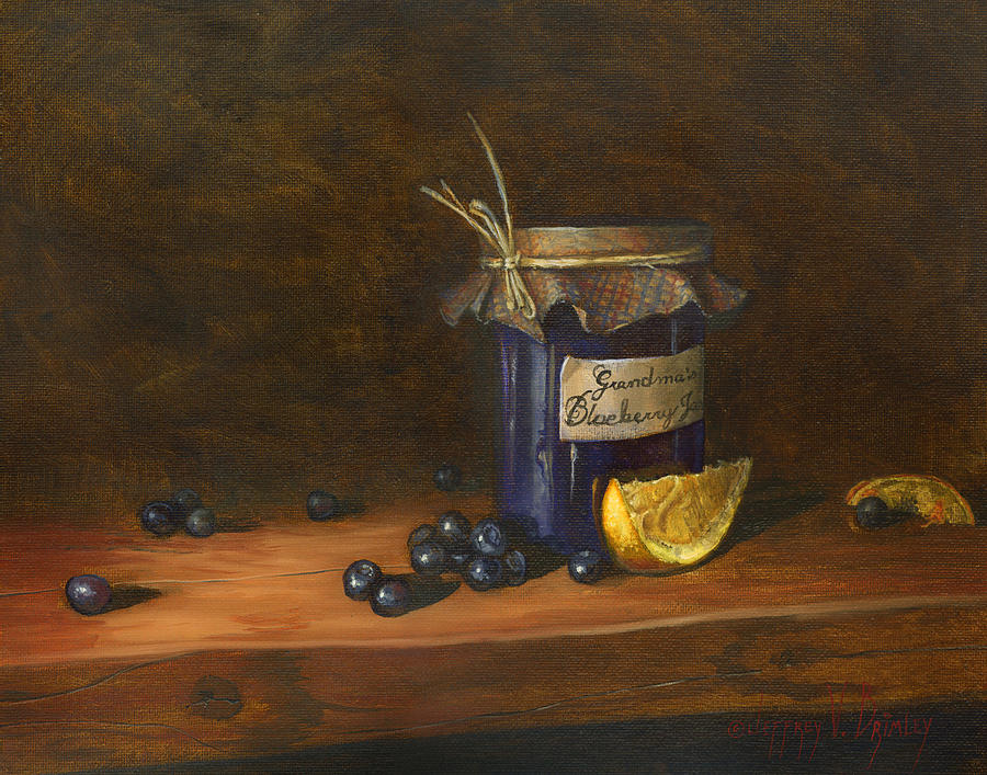 900x707 Grandma's Blueberry Jam Painting By Jeff Brimley - Painting Jam