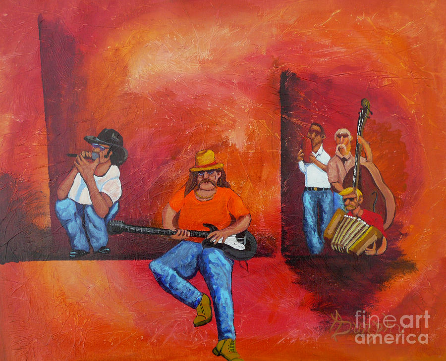 900x729 Jam Session Painting By Anthony Dunphy - Painting Jam