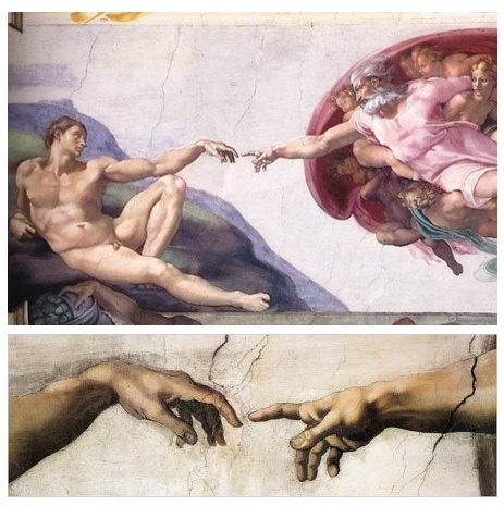 463x465 Prophecies, Conspiracies, And Endtimes Stuff Fw The Open Scroll - Painting Jesus Touching Fingers