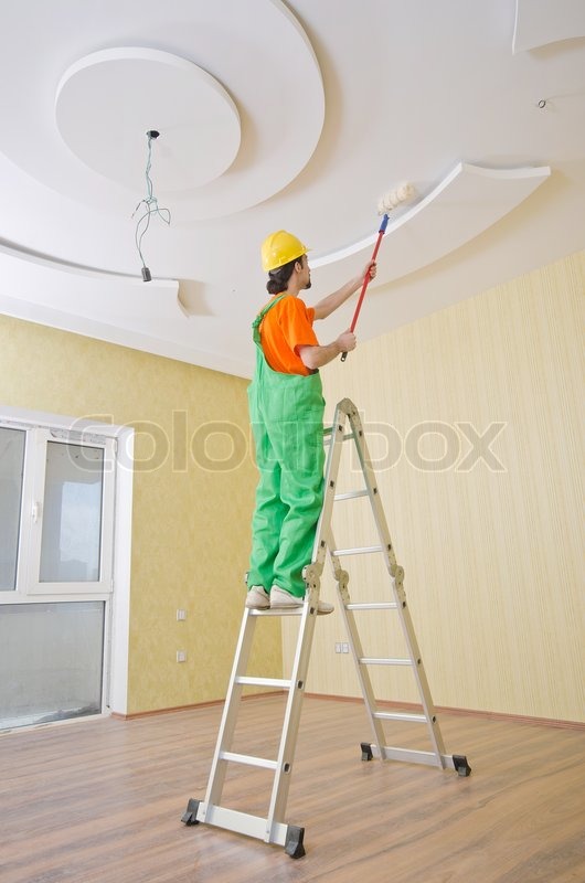 530x800 Painter Worker During Painting Job Stock Photo Colourbox - Painting Job