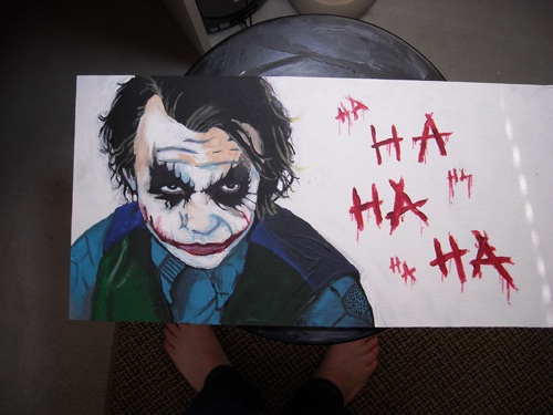 500x375 The Joker Painting By Loveisnotfinancial - Painting Joker