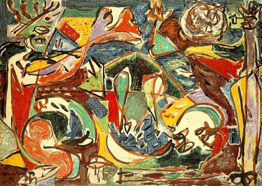 900x640 The Key, 1946 By Jackson Pollock - Painting Key