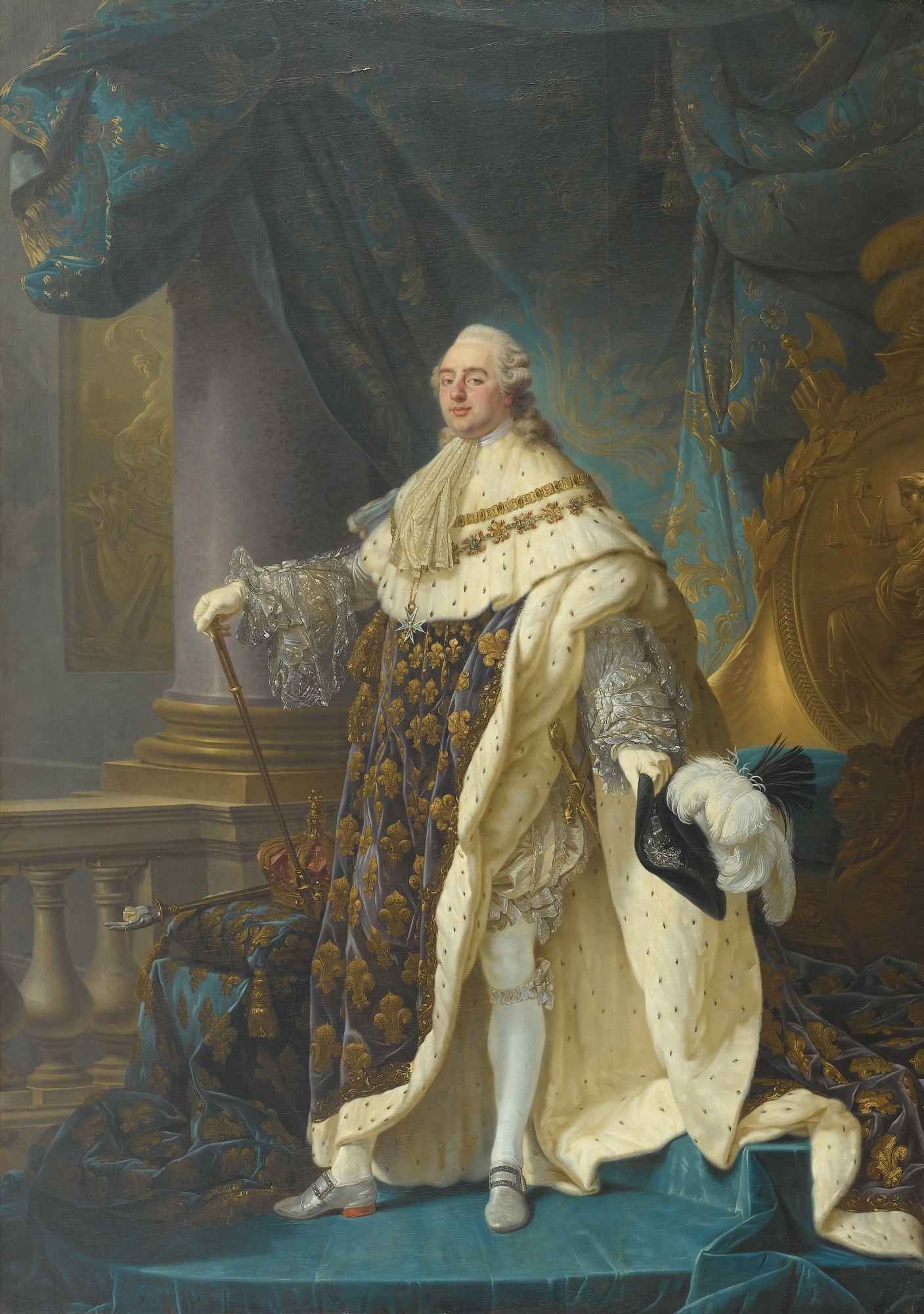 1407x2000 Portrait Of King Louis Xvi In Full Coronation Regalia By Antoine - Painting Kings