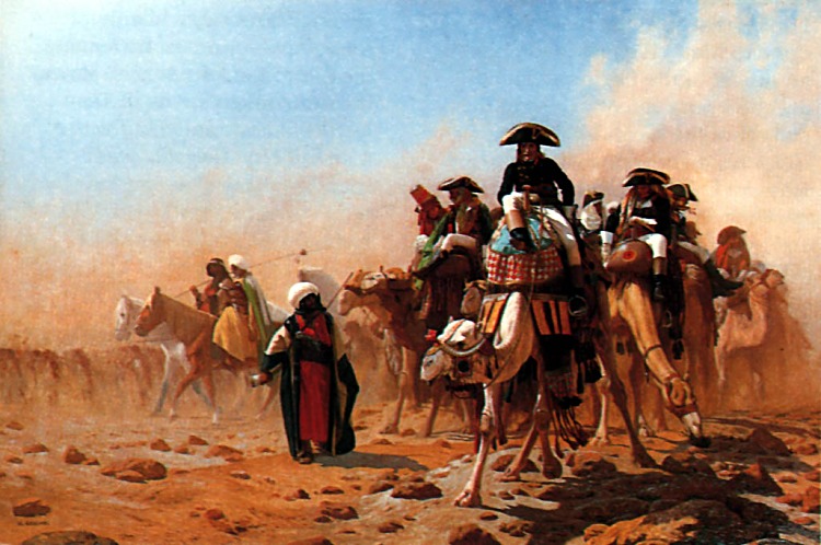 750x498 Knights Oil Painting,napolean And His General Staff In Egypt By - Painting Knights