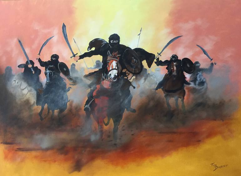 770x563 Saatchi Art Arabian Knights Painting By Tim Dobert - Painting Knights