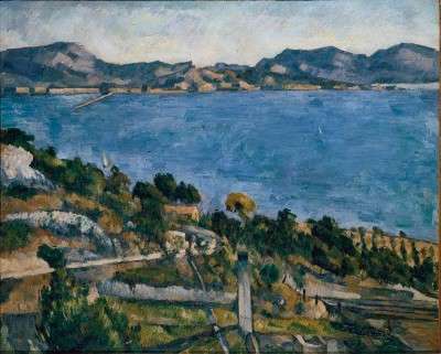 400x321 L'Estaque View Of The Bay Of Marseilles By Paul Cezanne - Painting L
