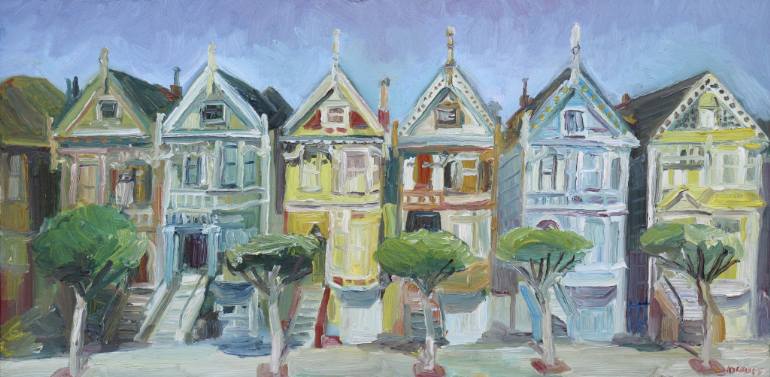 770x377 Saatchi Art Painted Ladies San Francisco Painting By John Kilduff - Painting Ladies