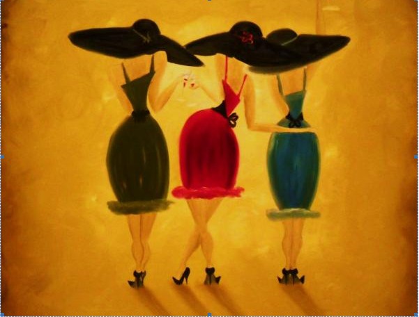 601x456 Unknown Artist Ladies Untiled Painting Anysize 50% Off - Painting Ladies