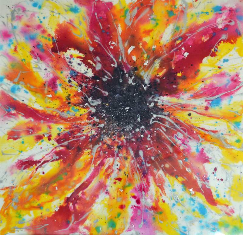 800x772 Large Abstract Expressionist Painting Modern Contemporary Art - Painting Large Flowers