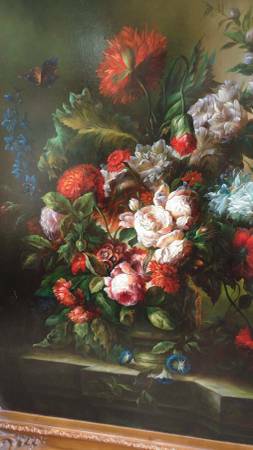 253x450 Large Flower Still Life Oil Painting So Beautiful Elegant - Painting Large Flowers