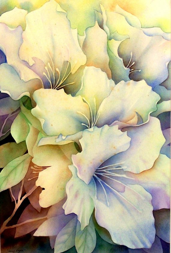 570x842 Pictures Large Paintings Of Flowers, - Painting Large Flowers