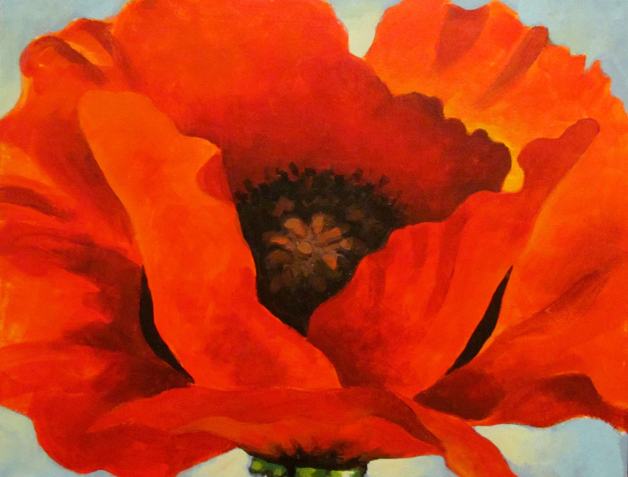 2000x1519 Georgia O'Keefe Inspired Paintings Ms Shirley Kingston Senior - Painting Large Flowers