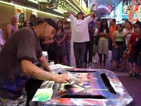 480x360 Jester Spray Painting The Las Vegas Strip - Painting Las Vegas