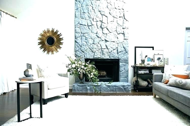750x500 Painting Rock Fireplaces Photo Painting Stone Fireplace White Rock - Painting Lava Rock