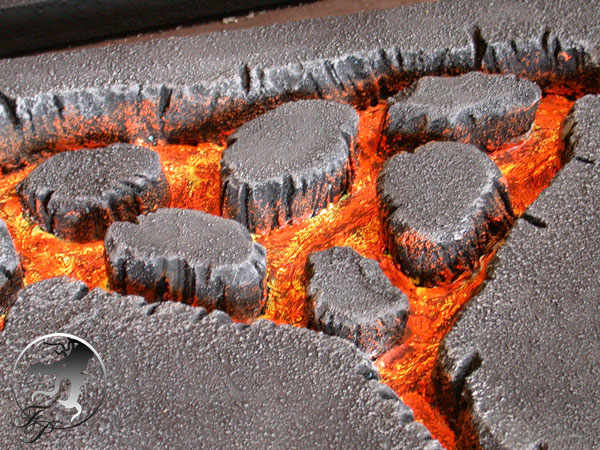 600x450 How To Build A Lava Field Gaming Board - Painting Lava Rock