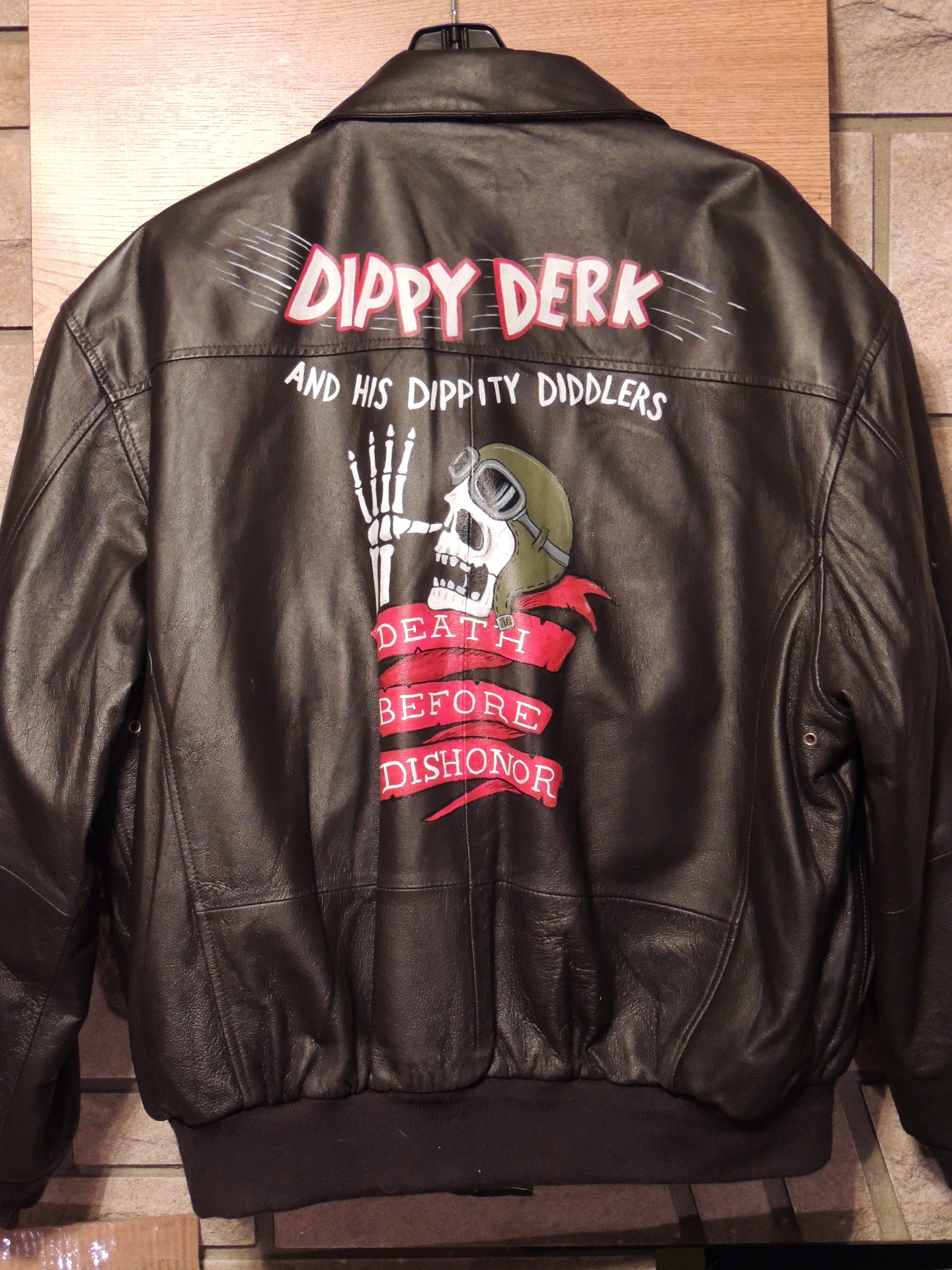 3456x4608 Mcquality Nose Art Studio - Painting Leather Jacket