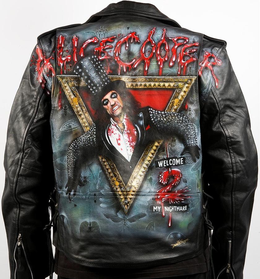 840x900 Welcome 2 My Nightmare Leather Jacket By Danielle Vergne Painting - Painting Leather Jacket