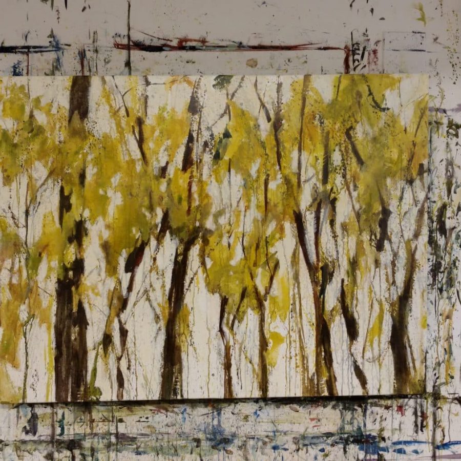 900x900 Forest And Tree Paintings By American Artist Holly Van Hart - Painting Leaves On Trees