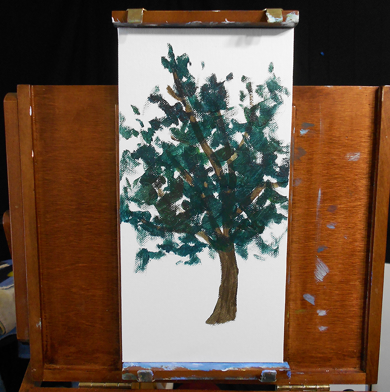 778x783 How To Paint Trees In Acrylic - Painting Leaves On Trees