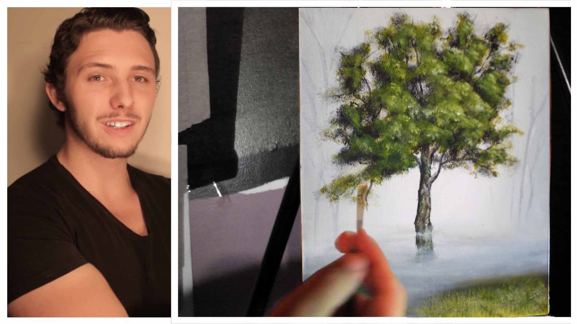 1920x1080 How To Paint Trees, Branches And Leaves! A Basic Speed Painting - Painting Leaves On Trees