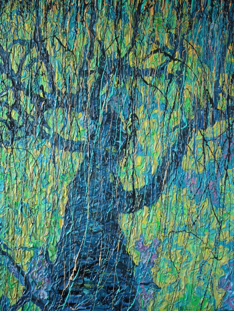 770x1022 Saatchi Art On The Trees The Leaves Are Young Painting By Sergei - Painting Leaves On Trees