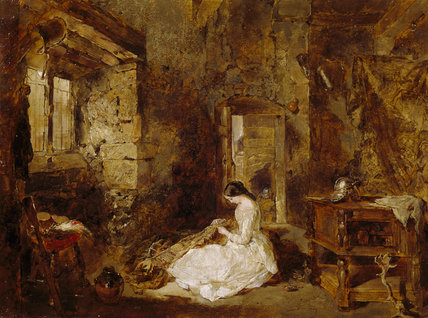 428x318 Mending The Tapestry An Oil Painting By Daniel Pasmore (1829 65 - Painting Library