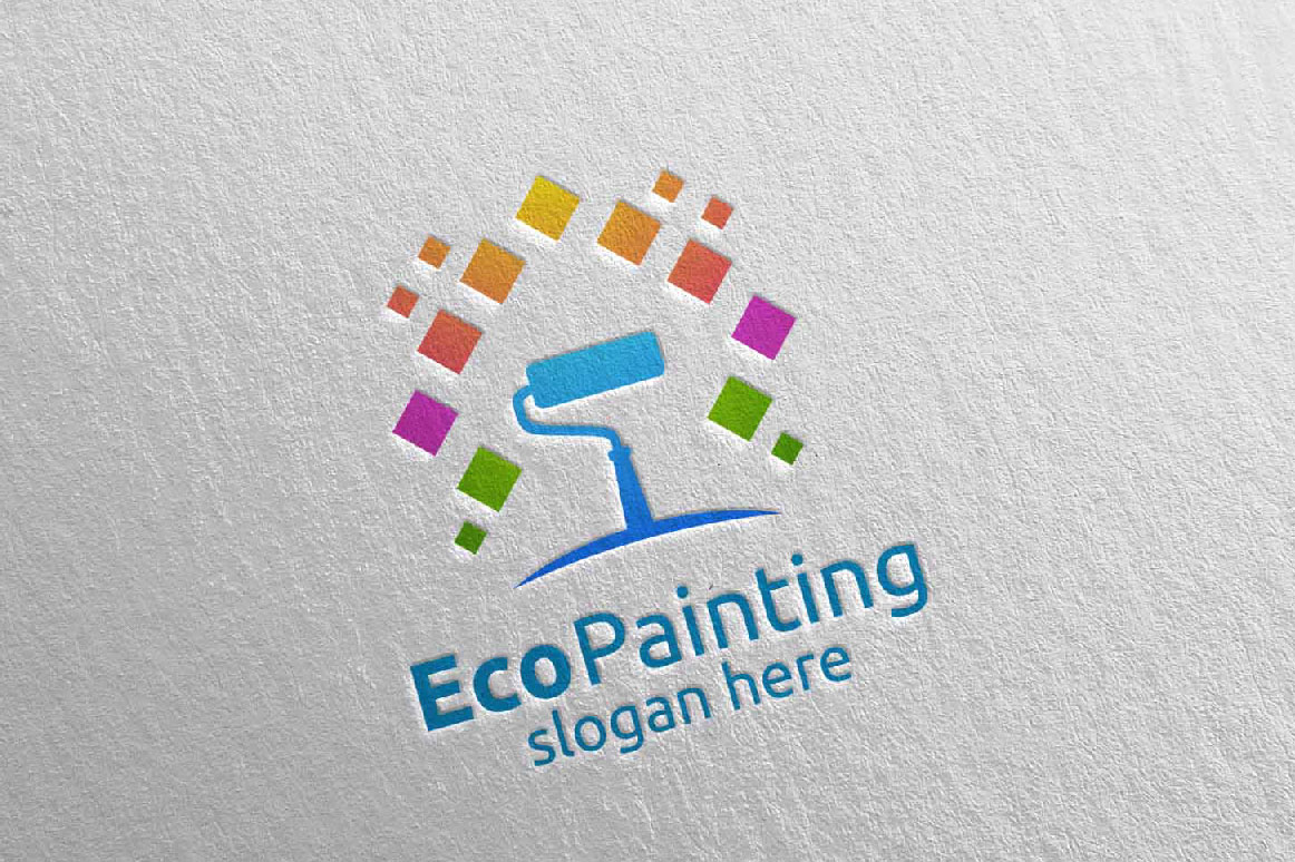 1162x774 Eco Painting Logo Design By Denayunedb Design Bundles - Painting Logo