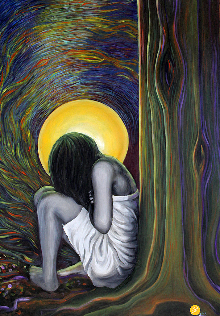 713x1024 Loneliness Liiart - Painting Loneliness