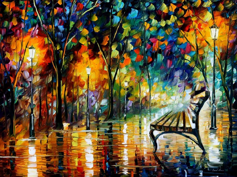 807x603 Night Loneliness Palette Knife Oil Painting On Canvas By Leonid - Painting Loneliness