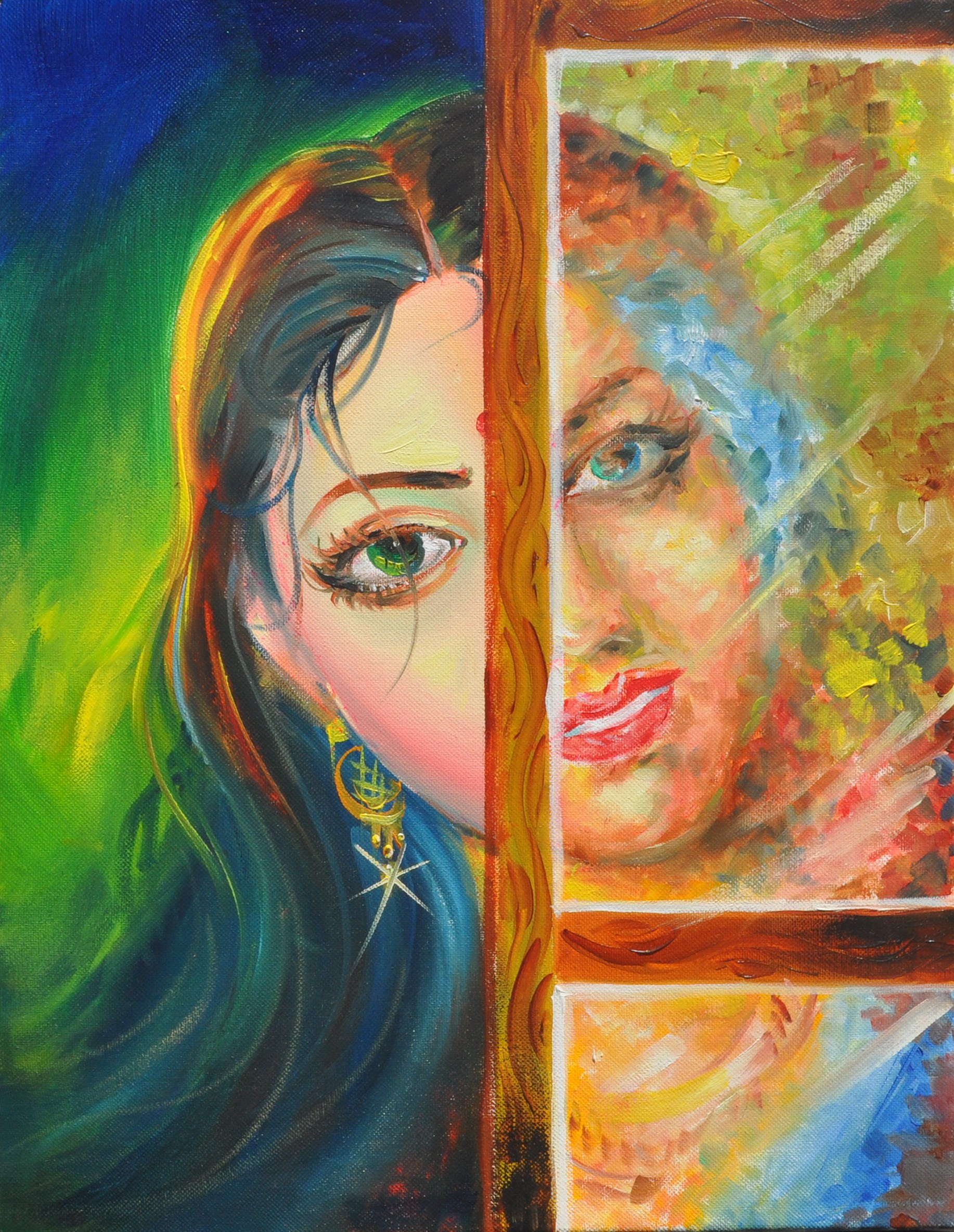 1834x2367 Looking Through The Window Priya's Creative Corner - Painting Looking Through A Window