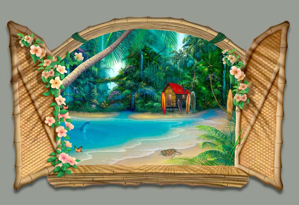 996x684 Paradise Windows Looking Out Window Painting Pestcontrolbrooklyn.co - Painting Looking Through A Window