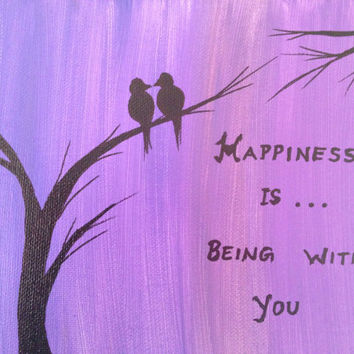 354x354 Love Bird Art Love Birds Acrylic Painting From Preethiart - Painting Love Quotes