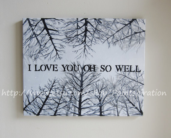 570x458 Dave Matthews Band Original Quote Painting I Love You Oh So Well - Painting Love Quotes