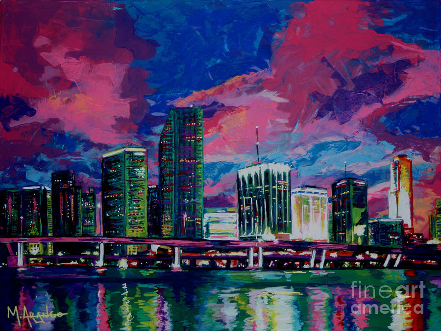 900x675 Magic City Painting By Maria Arango - Painting Magic