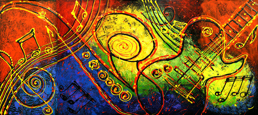 900x401 Magic Guitar Painting By Leon Zernitsky - Painting Magic