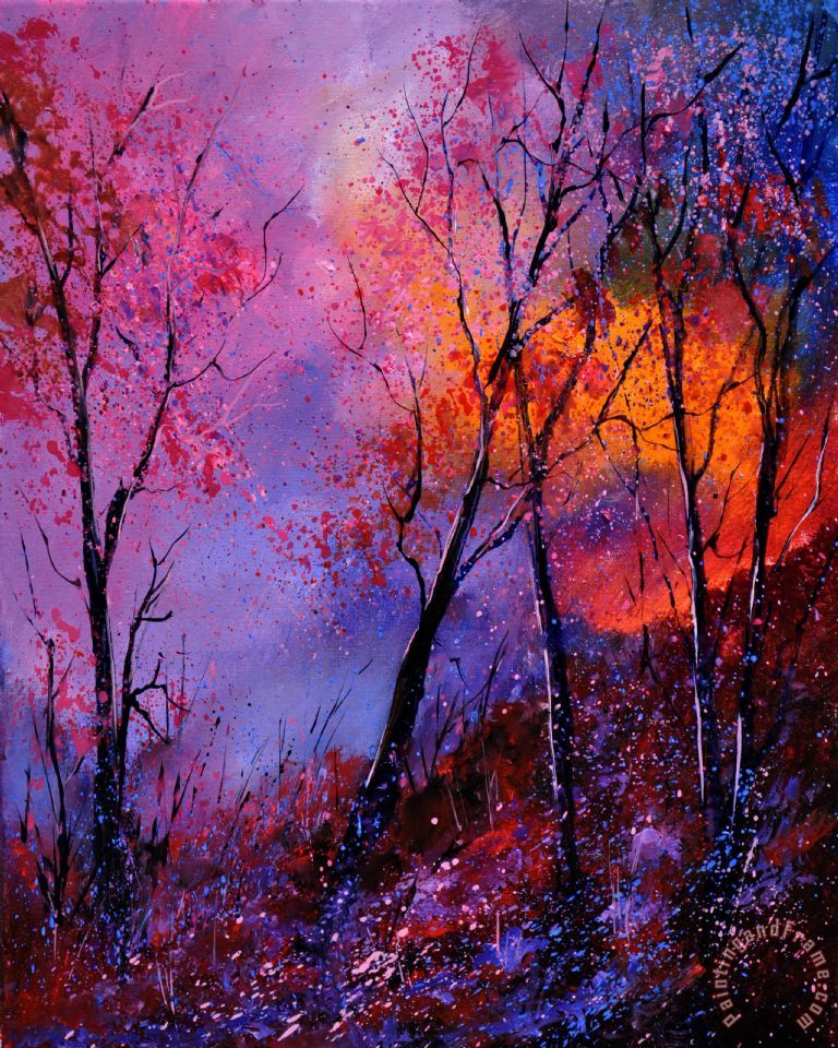 768x960 Pol Ledent Magic Trees Painting - Painting Magic