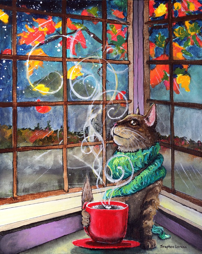 817x1024 Sold! The Magic Of Fall Original Painting By Stephen Lursen - Painting Magic