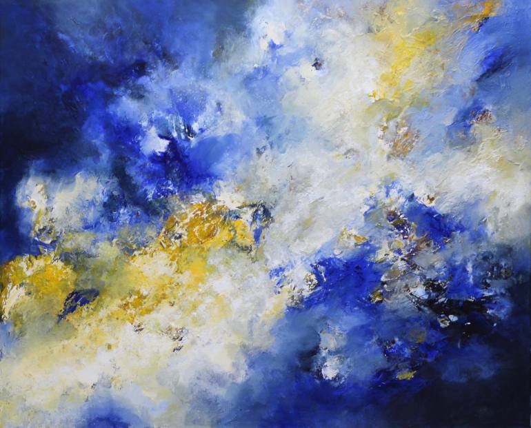 770x621 Saatchi Art Magic Clouds Painting By Angela Lindenlauf - Painting Magic