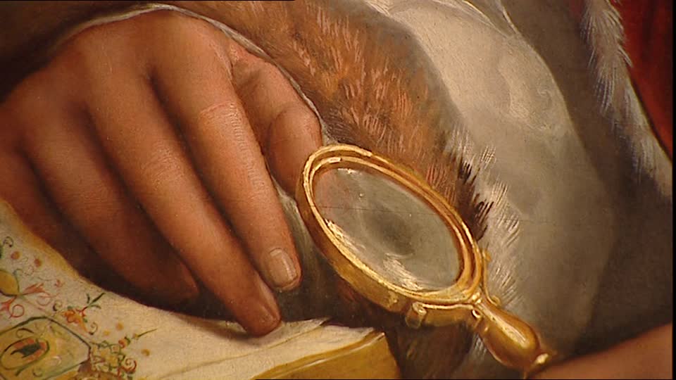 960x540 Painting Uffizi Florence Italy Sd Stock Video 836 977 663 - Painting Magnifying Glass