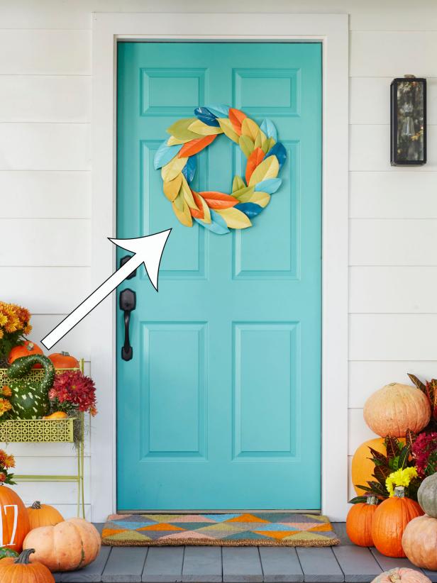 616x822 How To Make A Diy Painted Magnolia Leaf Wreath Hgtv - Painting Magnolia Leaves