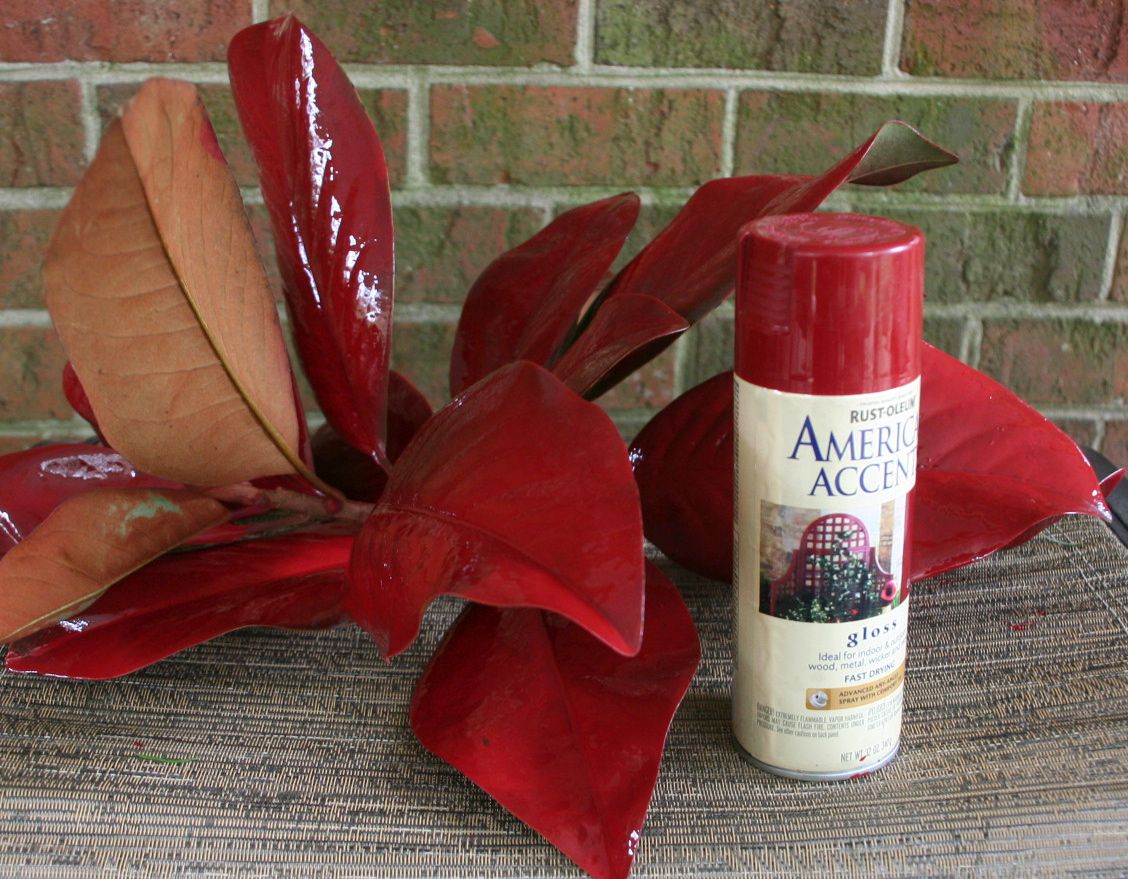 1128x879 Paint Magnolia Leaves For Decorations Christmas Porches - Painting Magnolia Leaves