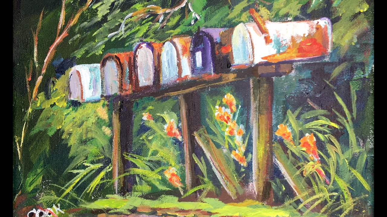 1280x720 Painting Flowers And Mailboxes By The Road With Ginger Cook - Painting Mailboxes