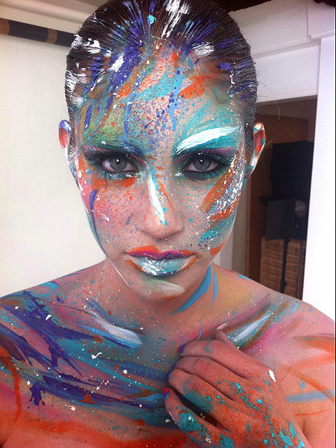 480x640 Behind The Scene Shot Of My Body Painting Makeup Karla Powell - Painting Makeup