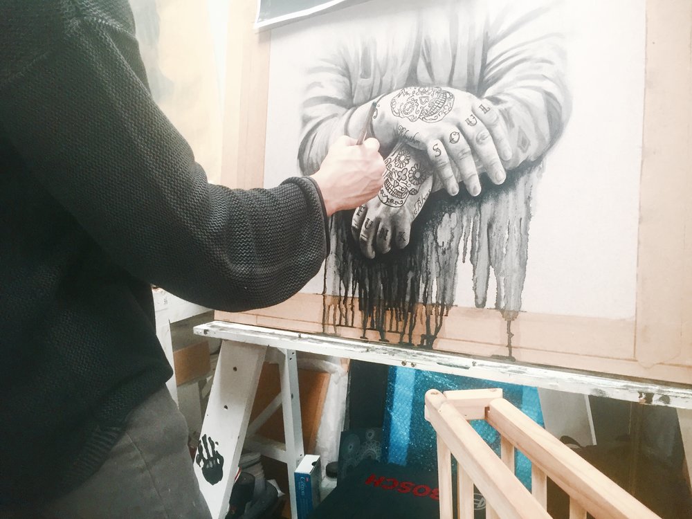 1000x750 Rag N Bone Man And The Painting Of Human Ben Ashton - Painting Man