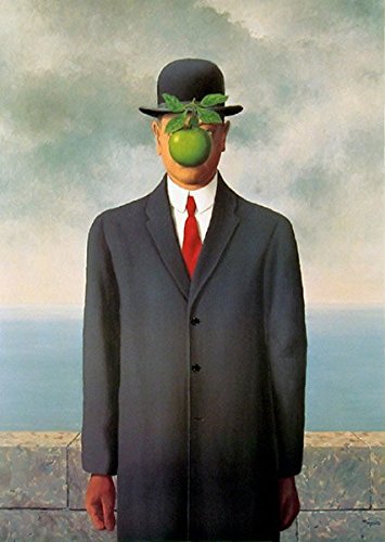 355x500 Rene Magritte Oil Painting Replica Of The Son Of Man - Painting Man