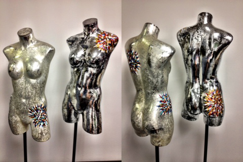 480x320 Painted Mannequins Toronto Artist Painting Performance Jessgo - Painting Mannequin