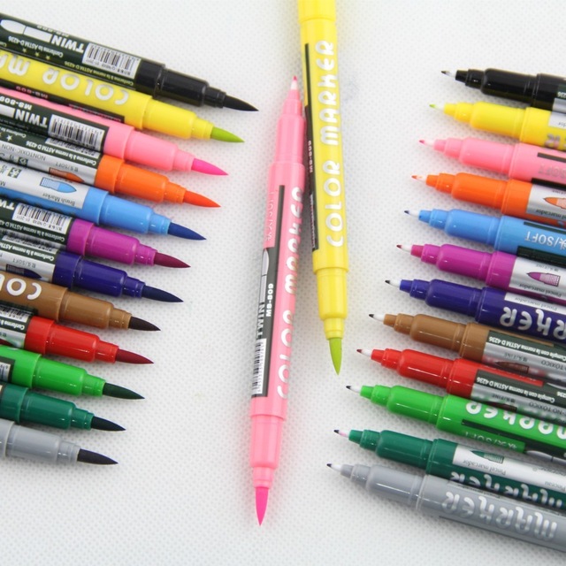 640x640 Direct Manufacturer] 12colors Art Marker Calligraphy Brush Hand - Painting Markers