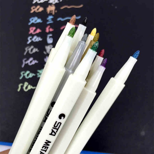 640x640 New Multi Color Pen 10 Colors Sketch Drawing Painting Markers Art - Painting Markers