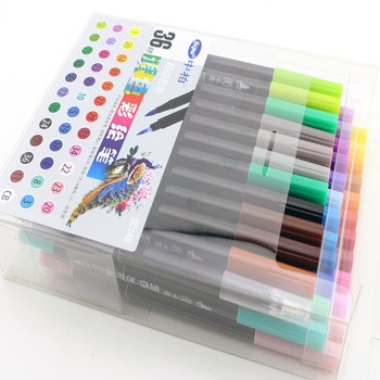 350x350 Twin Nib Brush Painting Markers Soft Brush Pen 36 Smart Colors Mix - Painting Markers