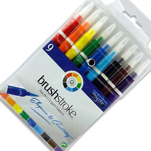 300x300 9 X Brush Stroke Colouring Pens Felt Tip Drawing Painting Markers - Painting Markers